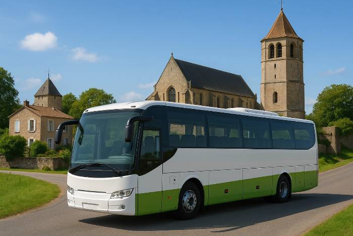 Bus loué à Parthenay, dans les Deux Sèvres